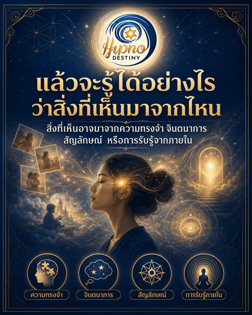 แล้วจะรู้ได้อย่างไรว่าสิ่งที่เห็นมาจากไหน ระหว่างสะกดจิตระลึกชาติ ทั้งความทรงจำ จินตนาการ และสัญลักษณ์ภายใน