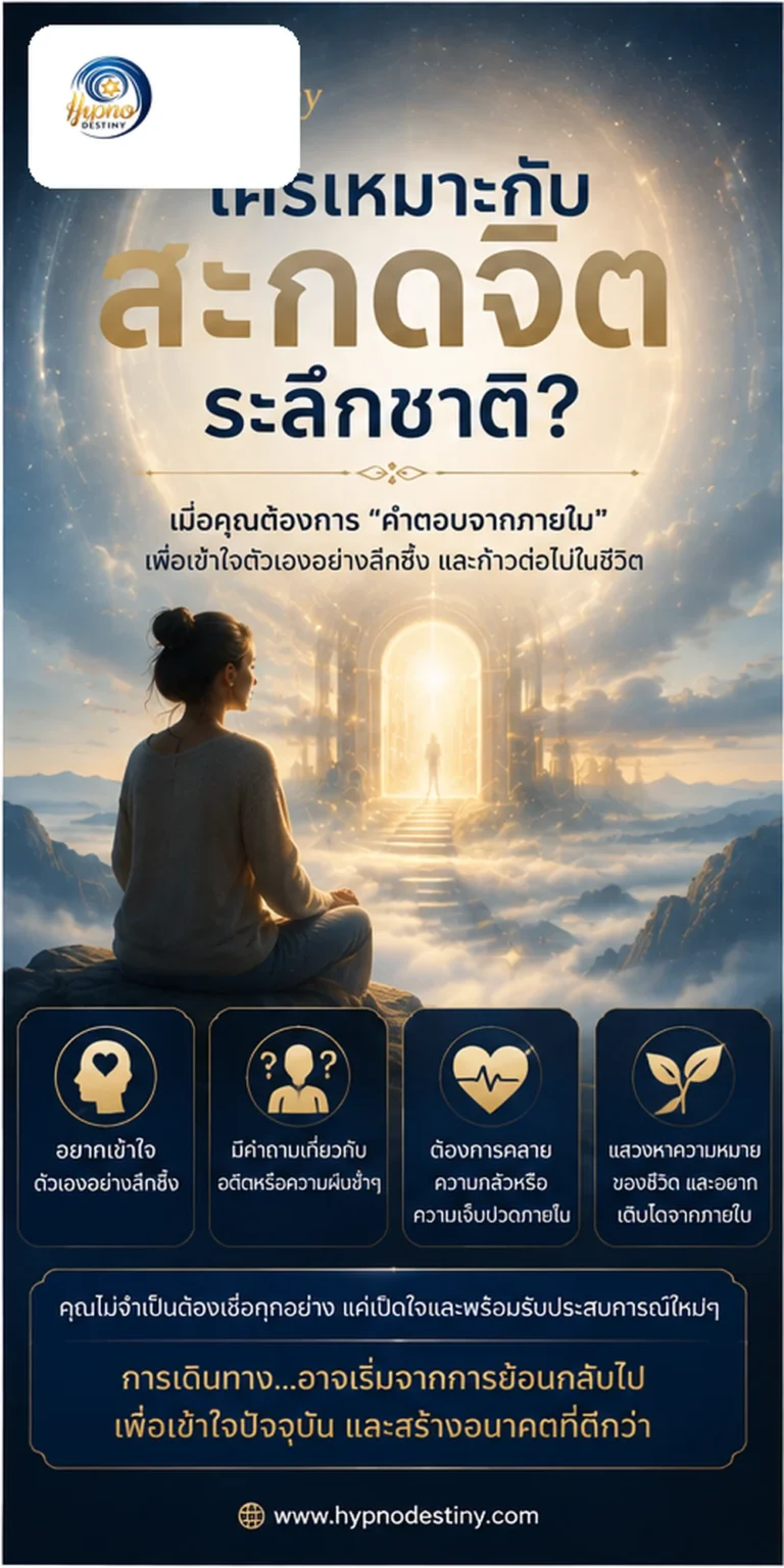 ใครเหมาะกับสะกดจิตระลึกชาติ แนวทางประเมินความพร้อมก่อนทำ Past Life Regression