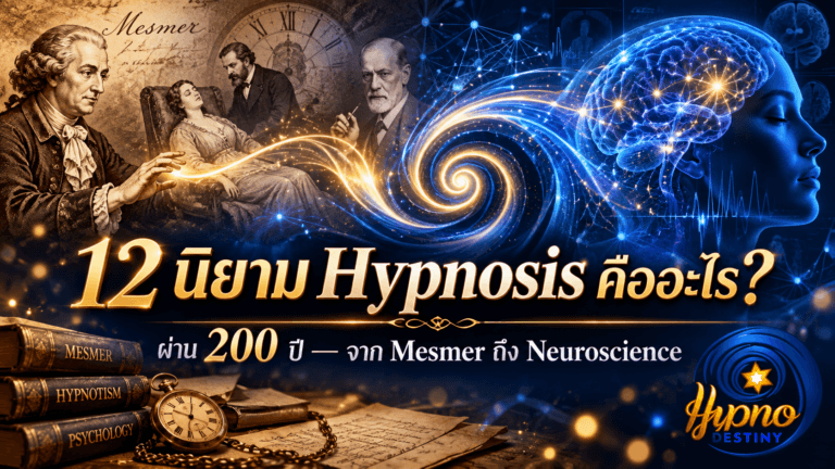 12 นิยาม Hypnosis คืออะไร ผ่าน 200 ปี จาก Mesmer ถึง Neuroscience