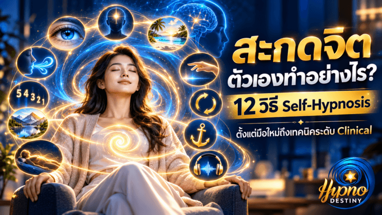 สะกดจิตตัวเองทำอย่างไร 12 วิธี Self-Hypnosis ตั้งแต่มือใหม่ถึงเทคนิคระดับ Clinical